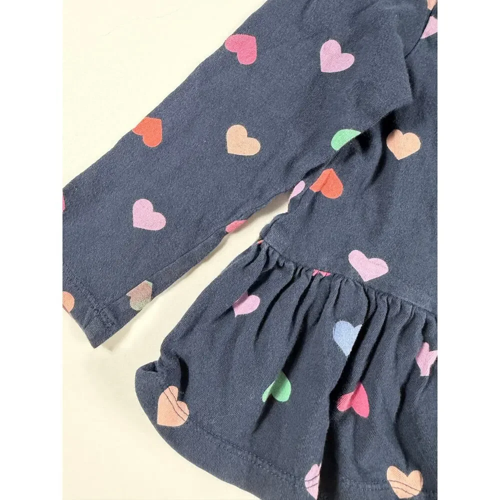 Gap & Cat & Jack Heart Print Peplum Tops Bundle Size 2
